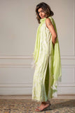 Yasmin Zaman - Butter Sheesha mat finish Suit For Women - Apple Green - 3 Piece