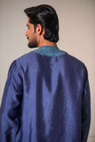 Yasmin Zaman - Cotton Kurta With Trouser For Men - Pursian Blue - 2 Piece
