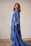 Yasmin Zaman - Butter Sheesha mat finish Suit For Women - Purssian blue - 3 Piece