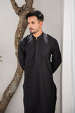 Shahjahan - Soft Lawn - Fine Quality - Black Embroidered Kutra Trouser - 2 Piece
