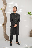 Shahjahan - Wash & Wear - Black Kurta Trouser & Waistcoat - 3 Piece