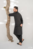Shahjahan - Wash & Wear - Black Kurta Trouser & Waistcoat - 3 Piece