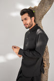 Shahjahan - Wash & Wear - Black Kurta Trouser & Waistcoat - 3 Piece