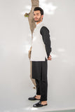 Shahjahan - Wash & Wear - Off White on Black - 3 Piece