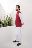 Shahjahan - Wash & Wear - Red On Off White - 3 Piece