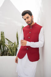 Shahjahan - Wash & Wear - Red Waistcoat - 1 Piece