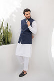 Shahjahan - Wash & Wear - Blue on Off White -3 Piece