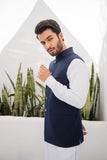 Shahjahan - Wash & Wear - Blue on Off White -3 Piece