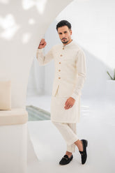 Shahjahan - Wash & Wear - Boski Kurta Trouser & Waistcoat - 3 Piece
