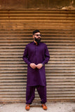 AlifYay Purple Kameez Shalwar 2 piece AY-008-cotton