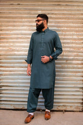 AlifYay Green Kameez Shalwar 2 piece AY-007-cotton