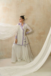 Alishba Kashif - Elan Blanc - White - Viscose Silk - 3 Piece