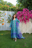 Shehrnaz - SHK-1270 - Kaftan - Purple & Mint - Silk / Organza - 3 Piece