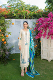 Shehrnaz - SHK-1266 - Off-white - Raw Silk - 3 Piece