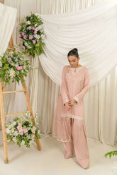 Alishba Kashif - Belle - Blush Pink - Viscose Silk - 3 Piece
