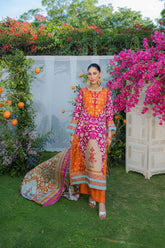 Shehrnaz - SHK-1271 - Rust - Medium Silk - 3 Piece