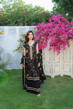 Shehrnaz - SHK-1262 - Black - Chiffon - 3 Piece