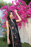 Shehrnaz - SHK-1262 - Black - Chiffon - 3 Piece
