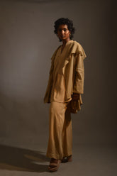 Gulabo - SANDSTONE DUSTER COAT - Swiss Lawn - Beige - 1 Piece