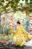 Sajal Aly in Pinktree - Secret Garden - Yellow - 3 Piece