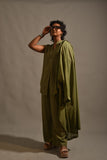 Gulabo - OLIVE DUSTER COAT - Swiss Lawn - Olive Green - 1 Piece