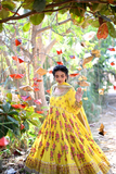 Sajal Aly in Pinktree - Secret Garden - Yellow - 3 Piece