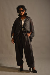 Gulabo - SABLE JACKET - PURE COTTON SWISS LAWN - BLACK - 1 Piece