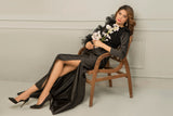 Syah - Smoked Pattern Dress - Silk - Black - 1 Piece
