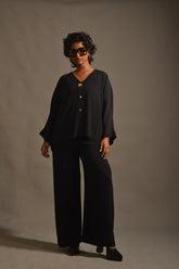 Maheen Khan - NOIR SET - BLACK - BLENDED CREPE - 2 Piece