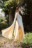 Natasha Kamal - Sequinned Mesh Net Daisy Suit For Women - Yellow - 3 Piece