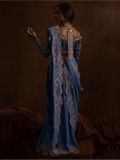 Sanam Chaudhri Parinaaz Saree Blue 1 Piece