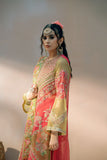 Fozia Khalid - Doli - Organza - Shocking pink & mehndi green - 4 Piece