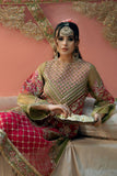 Fozia Khalid - Doli - Organza - Shocking pink & mehndi green - 4 Piece