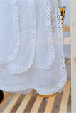 Mom4Little - White Dupatta styled with lace MFL-D01 - 1 Piece