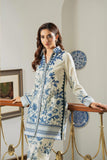Shamaeel - ECK-28 - Ivory with Bold Blue Khaddi Silk - 2 Piece
