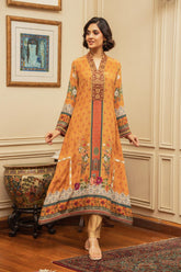 Shamaeel - ECK-32 - Orange - Crepe & Khaddi Silk - 2 Piece