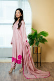 Urooj Atelier - EE-018-25 - Blush pink - Korean Raw Silk - 3 Piece