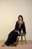 Shamaeel - EE-01 - Black - Sheesha Silk & Khaddi Silk - 2 Piece