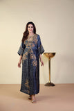 Shamaeel - EE-03 - Navy Blue - Sheesha Silk & Khaddi Silk - 2 Piece