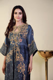 Shamaeel - EE-03 - Navy Blue - Sheesha Silk & Khaddi Silk - 2 Piece