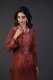 Shamaeel - EE-04 - Deep Red - Sheesha Silk & Khaddi Silk - 2 Piece