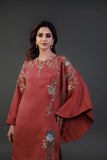 Shamaeel - EE-05 - Red - Raw Silk & Khaddi Silk - 2 Piece