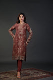 Shamaeel - EE-07 - Red - Raw Silk & Khaddi Silk - 3 Piece