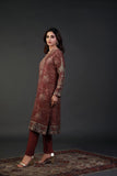 Shamaeel - EE-07 - Red - Raw Silk & Khaddi Silk - 3 Piece