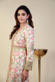 Shamaeel - EE-08 - Soft Pink & White - Khaddi Silk - 2 Piece