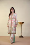 Shamaeel - EE-08 - Soft Pink & White - Khaddi Silk - 2 Piece