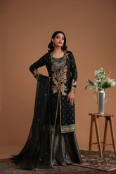 Shamaeel - EE-14 - Black - Khaddi & Lorex - 3 Piece