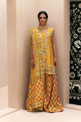 Shehrnaz - SHK-1399 - Yellow - Cotton net - 3 Piece