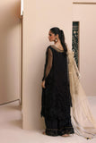 Shehrnaz - SHK-1397 - Black - Chiffon - 3 Piece