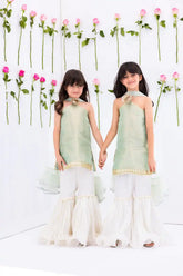 Mia & Mila - Ella Rose Gharara - Zari Silk - 3 Piece